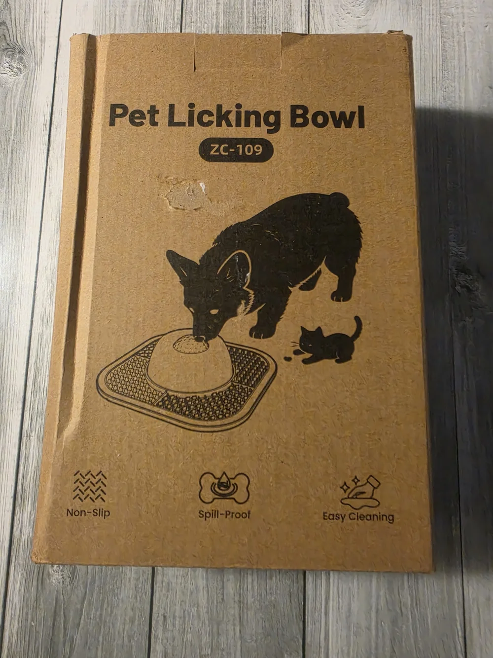 Pet Licking Bowl ZC-109 - Brown Cat Feeder